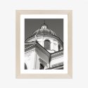 Plakat Wieloczęściowy Warszawa Architektura W Czerni I Bieli Rama Drewniana Z Passe-Partout Kolor Naturalny