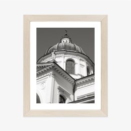 Plakat Wieloczęściowy Warszawa Architektura W Czerni I Bieli Rama Drewniana Z Passe-Partout Kolor Naturalny