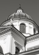 Plakat Wieloczęściowy Warszawa Architektura W Czerni I Bieli Rama Drewniana Z Passe-Partout Kolor Naturalny