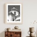Plakat Wieloczęściowy Warszawa Architektura W Czerni I Bieli Rama Drewniana Z Passe-Partout Kolor Naturalny