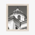 Plakat Wieloczęściowy Warszawa Architektura W Czerni I Bieli Rama Drewniana Z Passe-Partout Kolor Naturalny