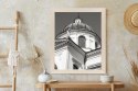 Plakat Wieloczęściowy Warszawa Architektura W Czerni I Bieli Rama Drewniana Z Passe-Partout Kolor Naturalny
