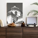 Plakat Wieloczęściowy Warszawa Architektura W Czerni I Bieli Rama Drewniana Z Passe-Partout Kolor Naturalny