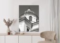 Plakat Wieloczęściowy Warszawa Architektura W Czerni I Bieli Rama Drewniana Z Passe-Partout Kolor Naturalny