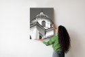 Plakat Wieloczęściowy Warszawa Architektura W Czerni I Bieli Rama Drewniana Z Passe-Partout Kolor Naturalny