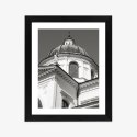 Plakat Wieloczęściowy Warszawa Architektura W Czerni I Bieli Rama Drewniana Z Passe-Partout Kolor Naturalny