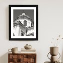 Plakat Wieloczęściowy Warszawa Architektura W Czerni I Bieli Rama Drewniana Z Passe-Partout Kolor Naturalny