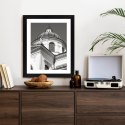Plakat Wieloczęściowy Warszawa Architektura W Czerni I Bieli Rama Drewniana Z Passe-Partout Kolor Naturalny
