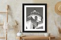 Plakat Wieloczęściowy Warszawa Architektura W Czerni I Bieli Rama Drewniana Z Passe-Partout Kolor Naturalny