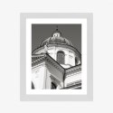 Plakat Wieloczęściowy Warszawa Architektura W Czerni I Bieli Rama Drewniana Z Passe-Partout Kolor Naturalny