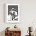 Plakat Wieloczęściowy Warszawa Architektura W Czerni I Bieli Rama Drewniana Z Passe-Partout Kolor Naturalny