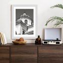 Plakat Wieloczęściowy Warszawa Architektura W Czerni I Bieli Rama Drewniana Z Passe-Partout Kolor Naturalny