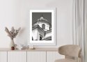 Plakat Wieloczęściowy Warszawa Architektura W Czerni I Bieli Rama Drewniana Z Passe-Partout Kolor Naturalny