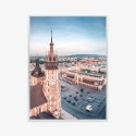 Plakat Wieloczęściowy Widok Na Krakowski Rynek Z Lotu Ptaka Rama Aluminiowa Kolor Srebrny