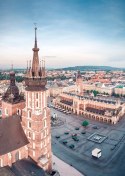 Plakat Wieloczęściowy Widok Na Krakowski Rynek Z Lotu Ptaka Rama Aluminiowa Kolor Srebrny