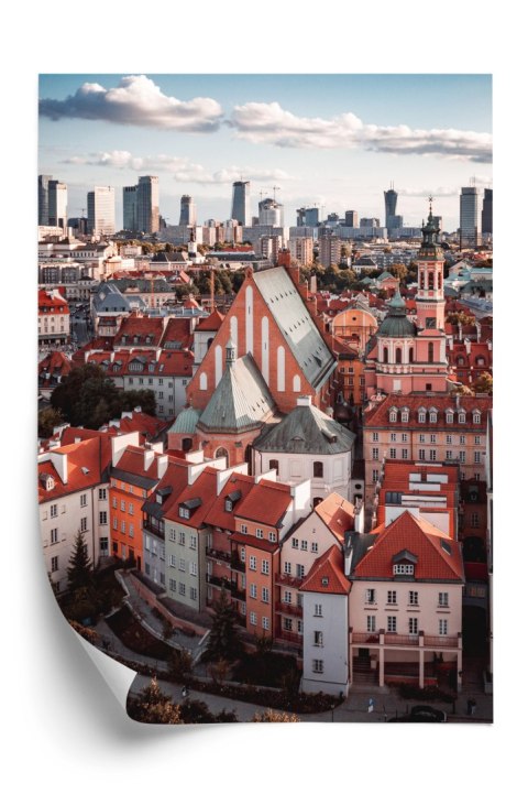 Plakat Wieloczęściowy Widok Z Góry Na Stare Miasto W Warszawie