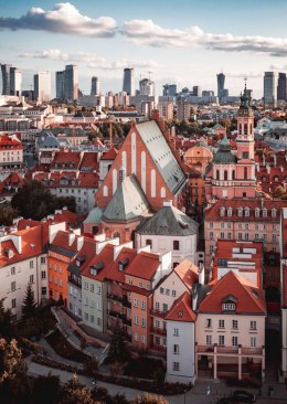 Plakat Wieloczęściowy Widok Z Góry Na Stare Miasto W Warszawie