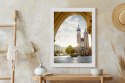 Plakat Wieloczęściowy Widok Z Sukiennic Na Kościół Mariacki W Krakowie Rama Drewniana Z Passe-Partout Kolor Naturalny
