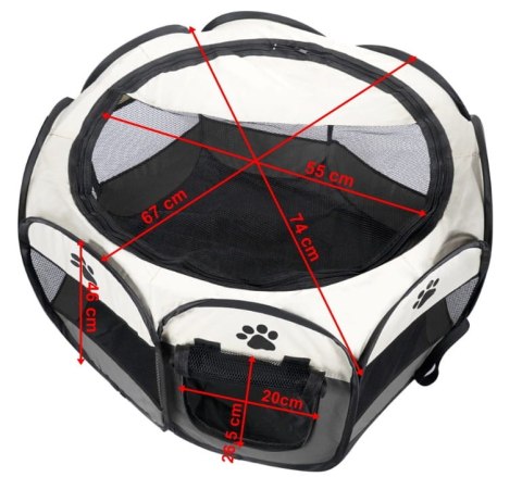Kojec dla psa/kota 74x74x43cm - brązowy Kojec dla psa/kota 74x74x43cm - brązowy