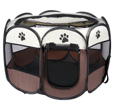 Kojec dla psa/kota 91x91x58cm - brązowy Kojec dla psa/kota 91x91x58cm - brązowy