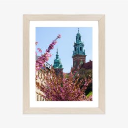 Plakat Wieloczęściowy Wieże Katedry Wawelu Kraków Rama Drewniana Z Passe-Partout Kolor Naturalny