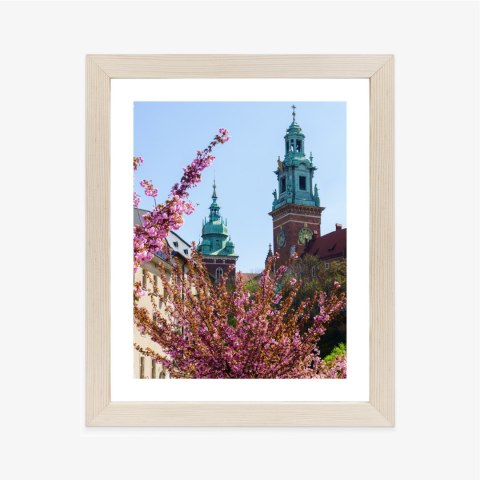 Plakat Wieloczęściowy Wieże Katedry Wawelu Kraków Rama Drewniana Z Passe-Partout Kolor Naturalny