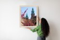 Plakat Wieloczęściowy Wieże Katedry Wawelu Kraków Rama Drewniana Z Passe-Partout Kolor Naturalny