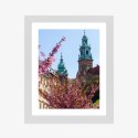 Plakat Wieloczęściowy Wieże Katedry Wawelu Kraków Rama Drewniana Z Passe-Partout Kolor Naturalny