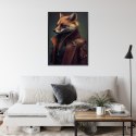 Plakat Wieloczęściowy Lis W Stroju Fantasy Rama Aluminiowa Kolor Czarny