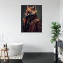 Plakat Wieloczęściowy Lis W Stroju Fantasy Rama Aluminiowa Kolor Czarny