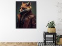 Plakat Wieloczęściowy Lis W Stroju Fantasy Rama Aluminiowa Kolor Czarny
