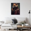 Plakat Wieloczęściowy Lis W Stroju Fantasy Rama Aluminiowa Kolor Czarny