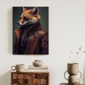 Plakat Wieloczęściowy Lis W Stroju Fantasy Rama Aluminiowa Kolor Czarny