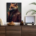 Plakat Wieloczęściowy Lis W Stroju Fantasy Rama Aluminiowa Kolor Czarny