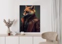 Plakat Wieloczęściowy Lis W Stroju Fantasy Rama Aluminiowa Kolor Czarny