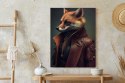 Plakat Wieloczęściowy Lis W Stroju Fantasy Rama Aluminiowa Kolor Czarny