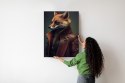 Plakat Wieloczęściowy Lis W Stroju Fantasy Rama Aluminiowa Kolor Czarny