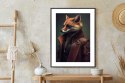 Plakat Wieloczęściowy Lis W Stroju Fantasy Rama Aluminiowa Kolor Czarny