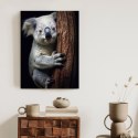 Plakat Wieloczęściowy Miś Koala Obejmujący Drzewo Rama Aluminiowa Kolor Czarny