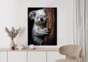 Plakat Wieloczęściowy Miś Koala Obejmujący Drzewo Rama Aluminiowa Kolor Czarny