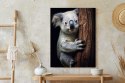 Plakat Wieloczęściowy Miś Koala Obejmujący Drzewo Rama Aluminiowa Kolor Czarny