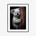 Plakat Wieloczęściowy Miś Koala Obejmujący Drzewo Rama Aluminiowa Kolor Czarny