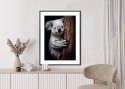 Plakat Wieloczęściowy Miś Koala Obejmujący Drzewo Rama Aluminiowa Kolor Czarny