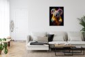 Plakat Wieloczęściowy Wielokolorowy Portret Koali Rama Aluminiowa Kolor Czarny