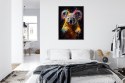 Plakat Wieloczęściowy Wielokolorowy Portret Koali Rama Aluminiowa Kolor Czarny