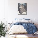 Plakat Wieloczęściowy Wilk I Księżyc Rama Aluminiowa Kolor Czarny