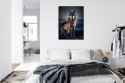 Plakat Wieloczęściowy Wilk Na Skalnej Górze Rama Aluminiowa Kolor Czarny
