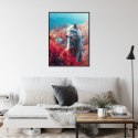 Plakat Wieloczęściowy Wilk W Naturze W Górskiej Dolinie Rama Aluminiowa Kolor Czarny