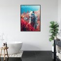 Plakat Wieloczęściowy Wilk W Naturze W Górskiej Dolinie Rama Aluminiowa Kolor Czarny