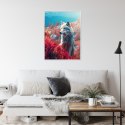 Plakat Wieloczęściowy Wilk W Naturze W Górskiej Dolinie Rama Aluminiowa Kolor Czarny